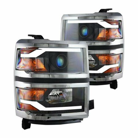 WINJET CHWJ0382CB Black Projector Headlights for 2014-2015 Chevy Silverado WNJ-CHWJ0382CB